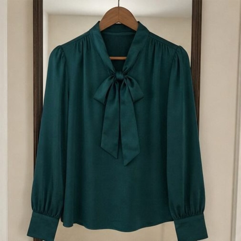 Rust Ruffle Blouse